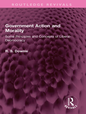 cover image of Government Action and Morality